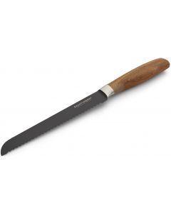 ECHTWERK Brotmesser »Classic«, aus hochwertigem Stahl, Küchenmesser mit Griff aus Rosenholz, Black-Edition, Klingenlänge: 20 cm