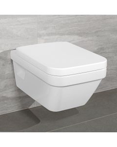 Villeroy & Boch Architectura Combi-Pack Wand-Tiefspül-WC offener Spülrand, WC-Sitz weiß, mit CeramicPlus
